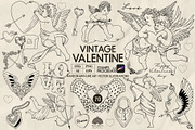 Vintage Valentine line art, a Decorative Illustration by Skliarova (Thumbnail 1 of 5)