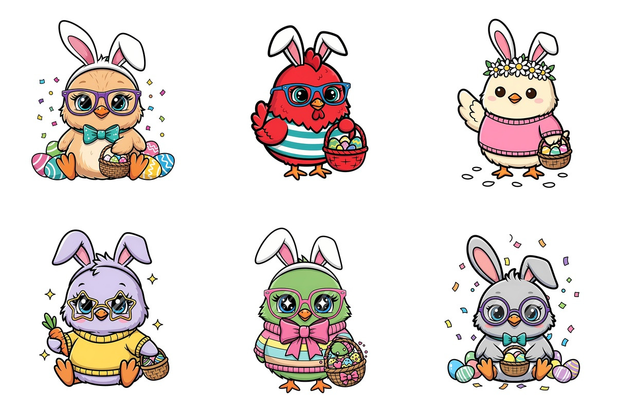 100 Kawaii Easter Chicks Transparent, an Object Graphic by XPERTDESIGNER (Photo 17 of 18)