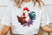 Halloween Rooster Ghost Clipart, an Illustration by Pixels.Craft (Thumbnail 4 of 7)