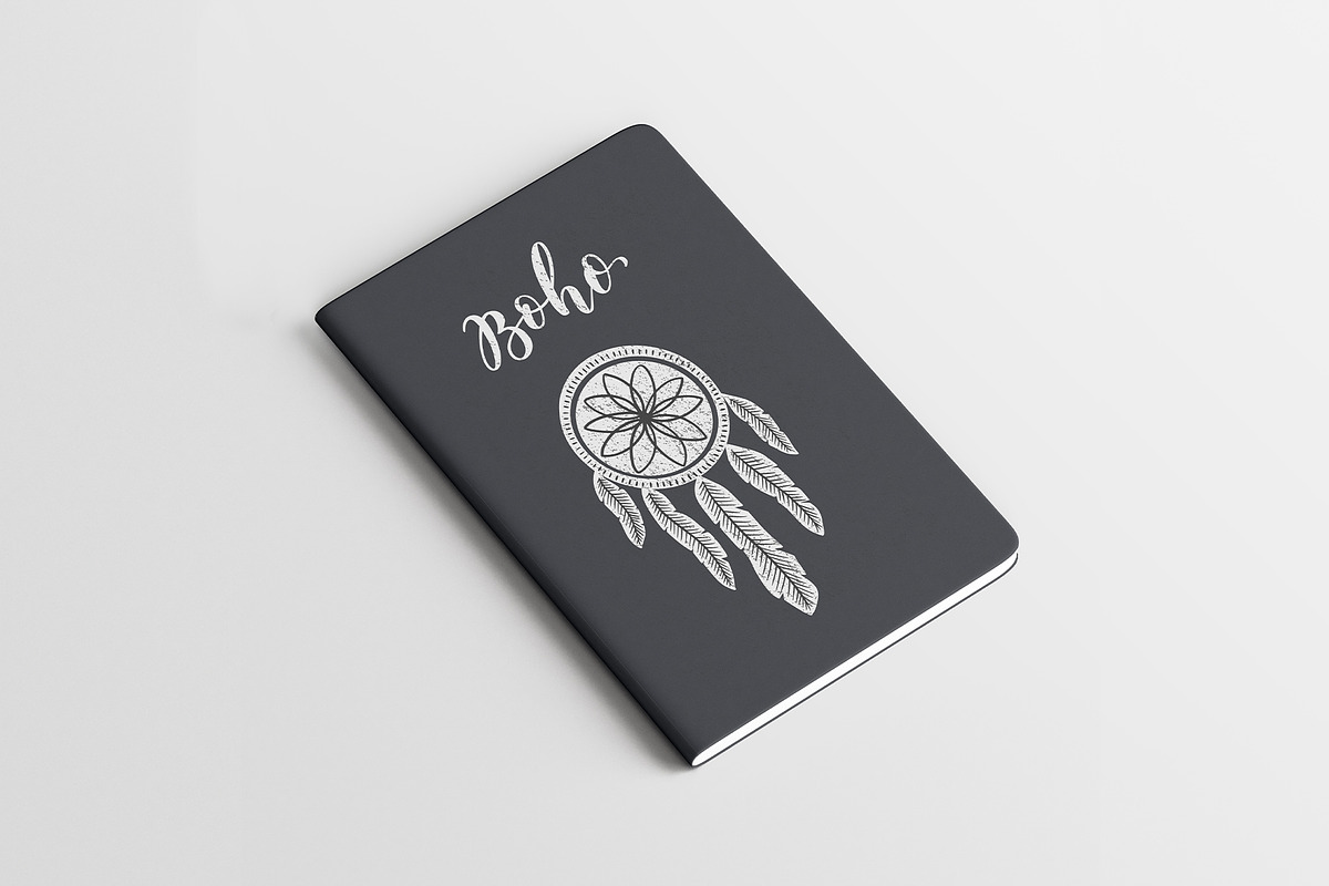 Boho linocut vector collection, an Object Graphic by Yamurchik (Photo 14 of 14)