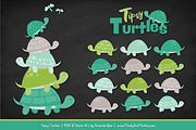 Emerald Isle Turtle Stack Clipart, an Illustration by Amanda Ilkov (Thumbnail 2 of 4)