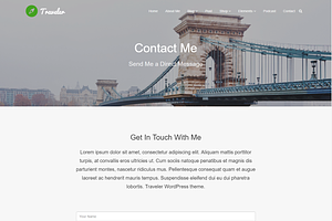 Traveler Photo Blog WordPress Theme