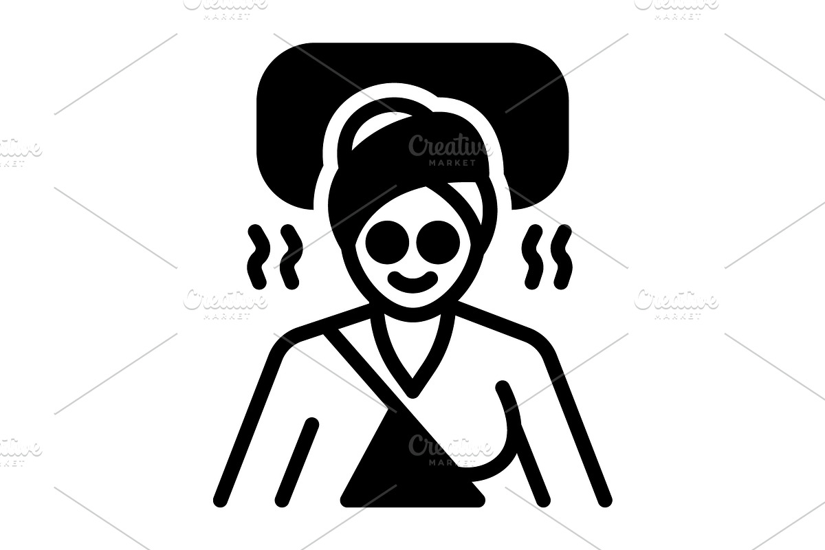 Spa massage solid icon, a Solid Icon by Creative priyanka