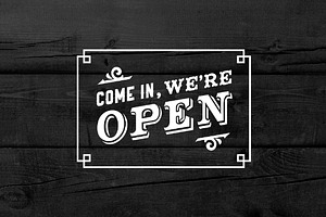 Come In, We're Open
