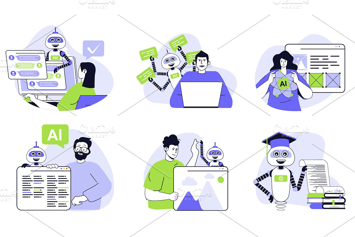 120 Flat Vector Illustrations, an Illustration by alexdndz (Photo 5 of 21)