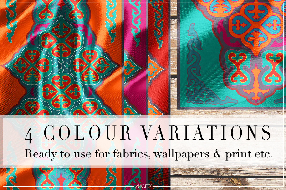 Eastern Scarf | Vector Pattern, a Pattern Graphic by AALofts Design (Photo 2 of 6)