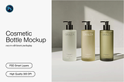 Neutral Cosmetic Bottles Mockup, a Packaging Mockup by Digital Asset Co (Thumbnail 1 of 4)
