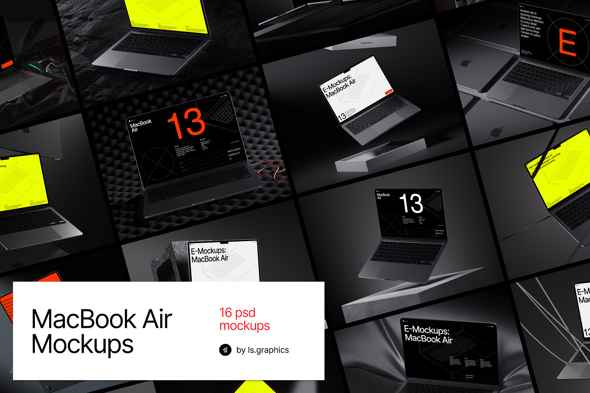 E-Mockups: MacBook Air, a Mac Mockup by ls.graphics (Photo 1 of 8)