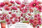 Spring daisy flower clipart, an Illustration by SinaCreation (Thumbnail 1 of 11)