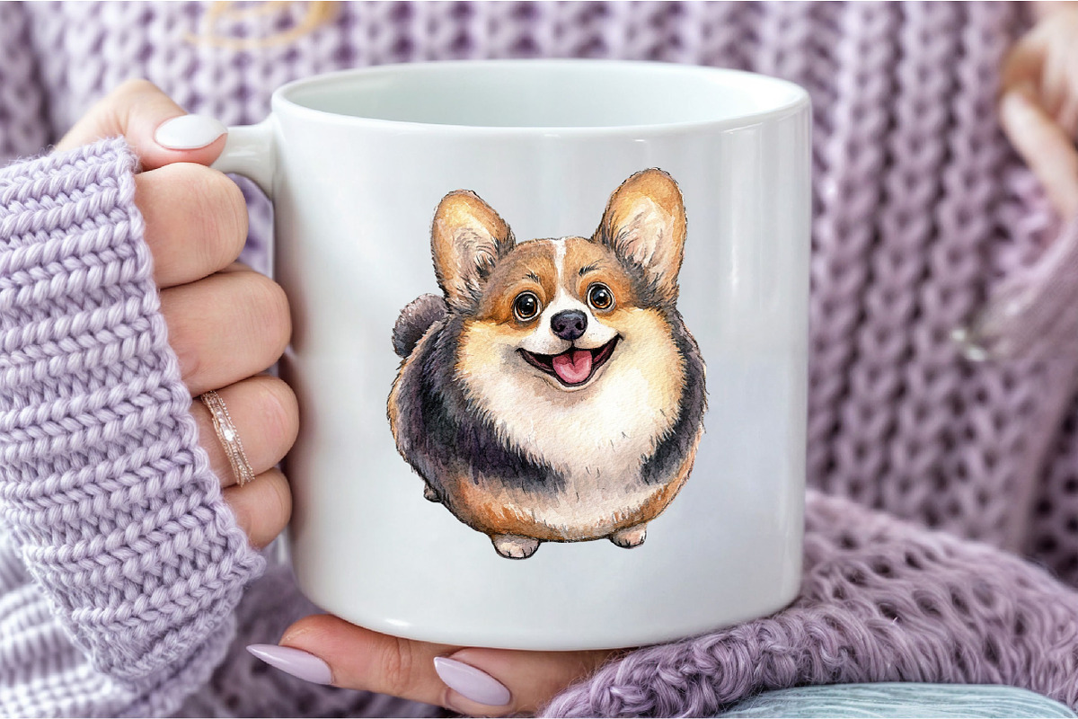 Watercolor Funny Dog Clipart Bundle, an Illustration by DreamCafeArt (Photo 6 of 7)