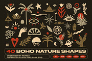 40 Boho Nature Shapes, an Object Graphic by Parisa-Artstudio (Thumbnail 1 of 5)