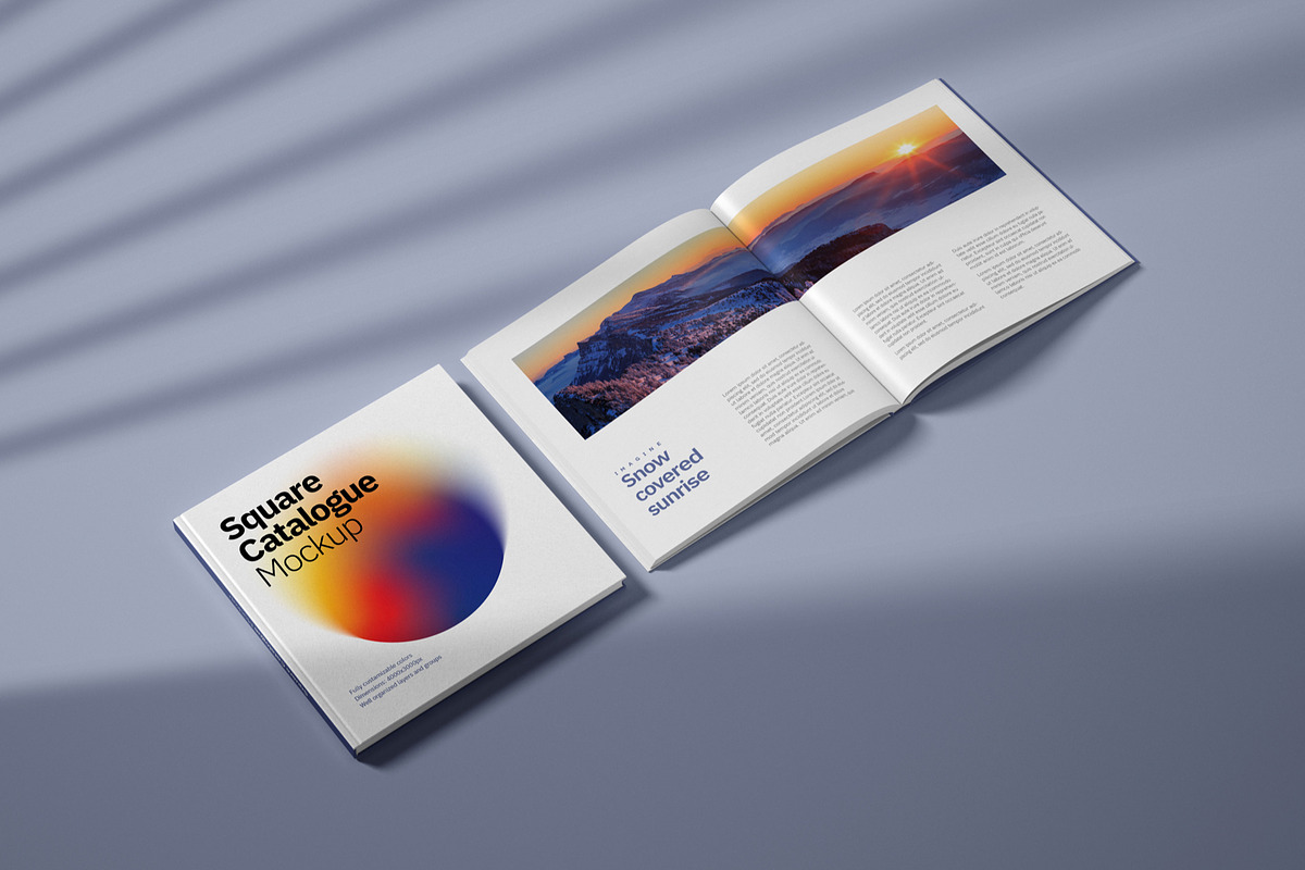 Square Catalogue, Magazine Mockup, a Print Template by Deeplab (Photo 12 of 17)