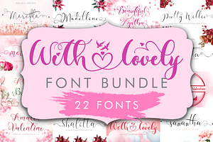 With Lovely Font Bundle