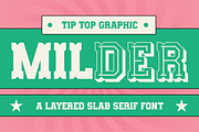 Milder - A Layered Slab Serif Font, a Serif Font by Tiptop Graphic (Thumbnail 1 of 9)