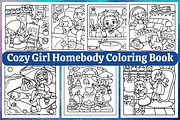 Cozy Girl Homebody Coloring Book, a Decorative Illustration by Coco Bloom (Thumbnail 1 of 4)