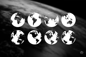 The Earth - Icon Font With 24 Icons