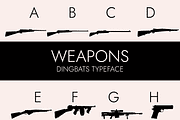 Weapons Silhouettes Dingbats Font, a Symbol Font by Minimalartstudio (Thumbnail 1 of 11)