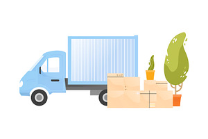 Relocation truck, a Transportation Illustration by Good Studio