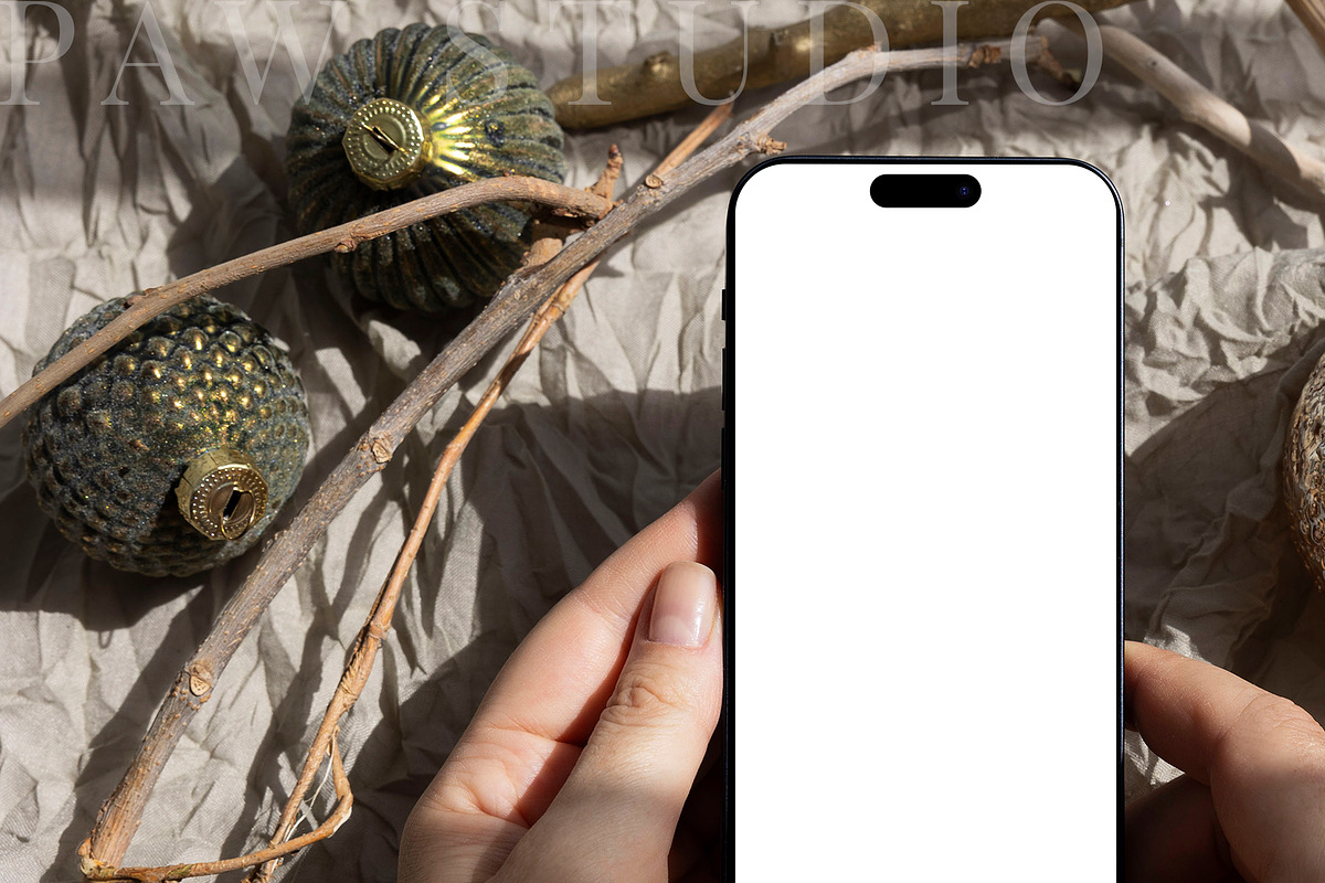 Xmas Device Mockup Phone ch4, an iPhone Mockup by PawMockups (Photo 4 of 10)