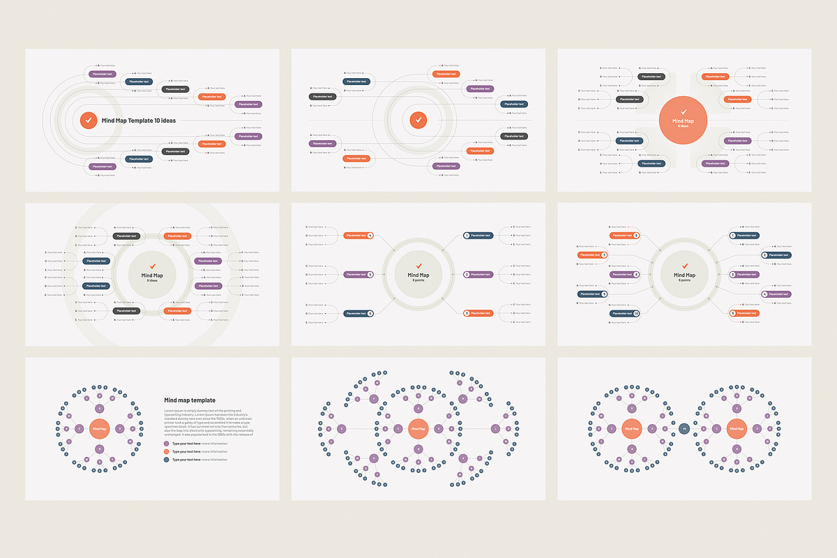 Mind Map PowerPoint Templates, a Presentation Template by HiSlide.io (Photo 3 of 5)