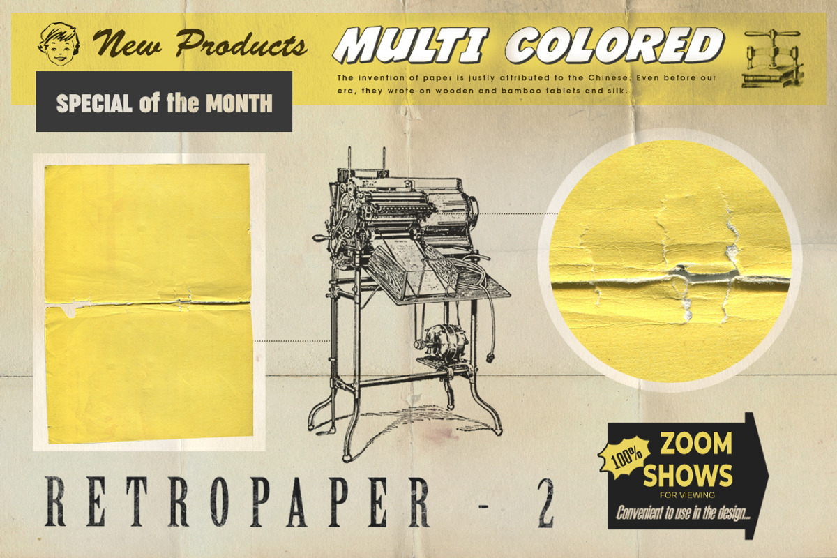 Retro paper colored, a Texture Graphic by Retro Machine (Photo 4 of 8)
