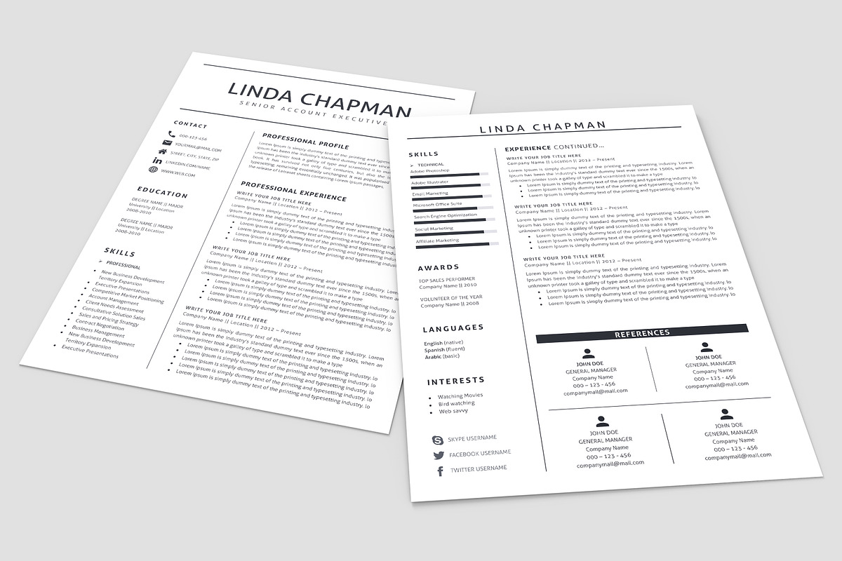 Resume/CV Template, a Resume Template by A1RESUME (Photo 4 of 4)