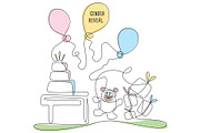 Baby Shower vector invitation card, an Invitation Template by DesignWP (Thumbnail 3 of 3)