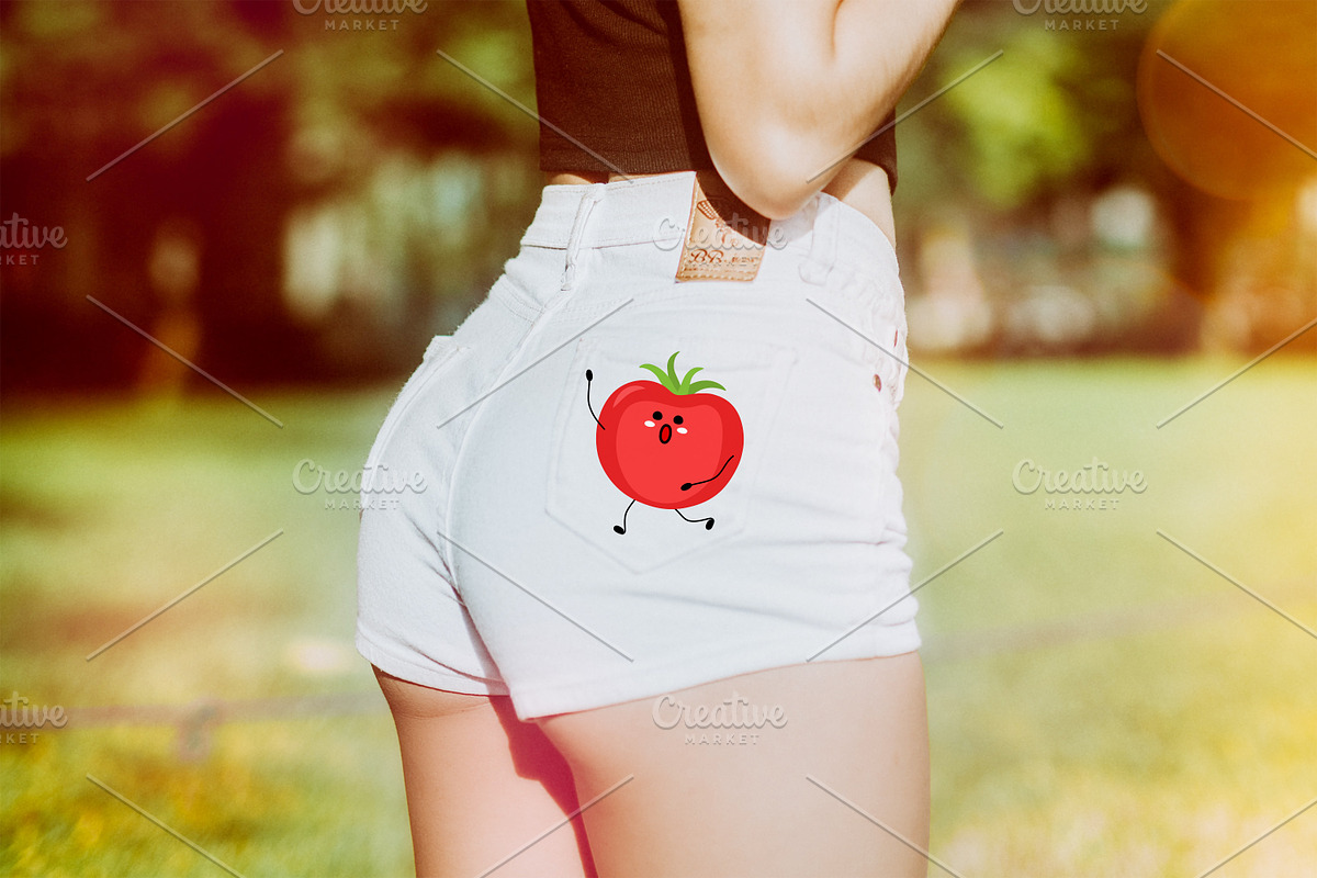 Tomato cartoon cute, an Object Graphic by jelisua88 (Photo 2 of 5)