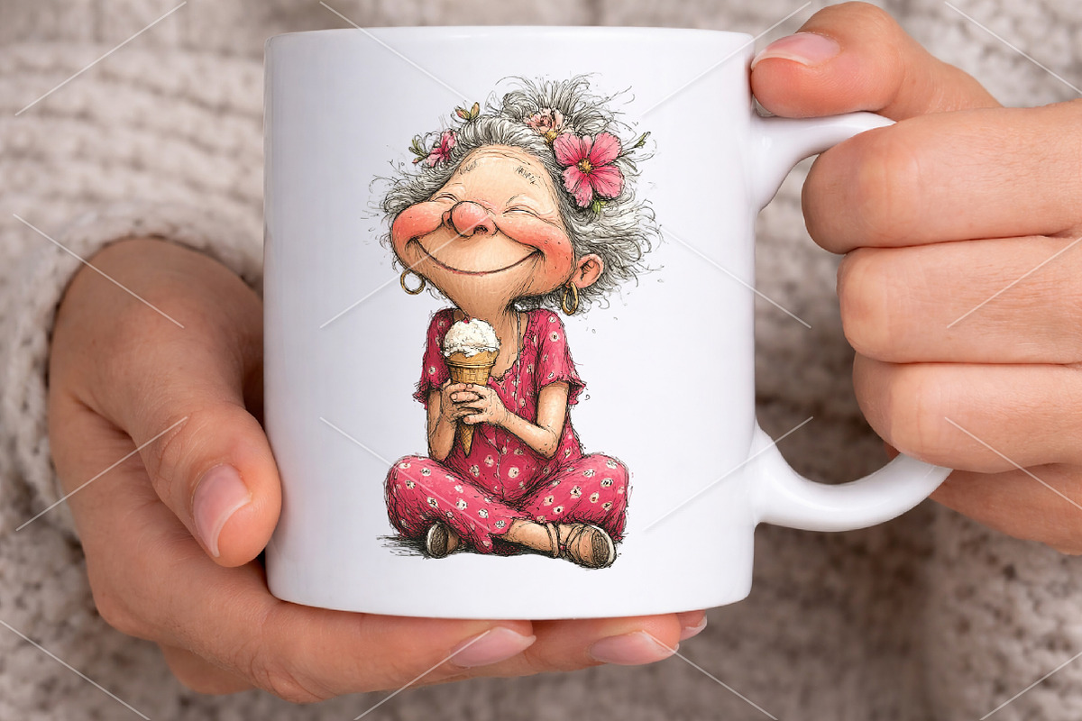 Funny Grandma Summer Clipart, a Seasonal Illustration by Canvas Craft (Photo 6 of 7)