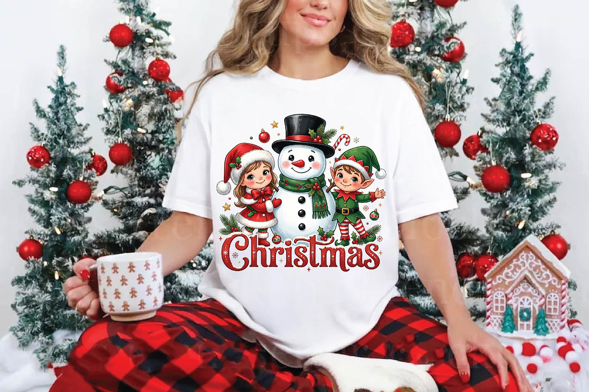 Christmas Snowman Elf PNG Design, a Seasonal Illustration by DreamPrint404 (Photo 4 of 6)