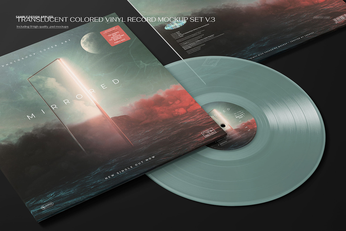 Vinyl Record Mockup Bundle, a Merchandise Mockup by creatsy5 (Photo 14 of 28)