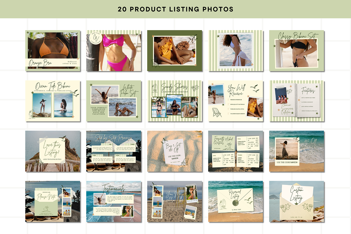 Coastal Etsy Shop Kit Template, a Branding & Logo Template by Anna Design Studio (Photo 4 of 8)
