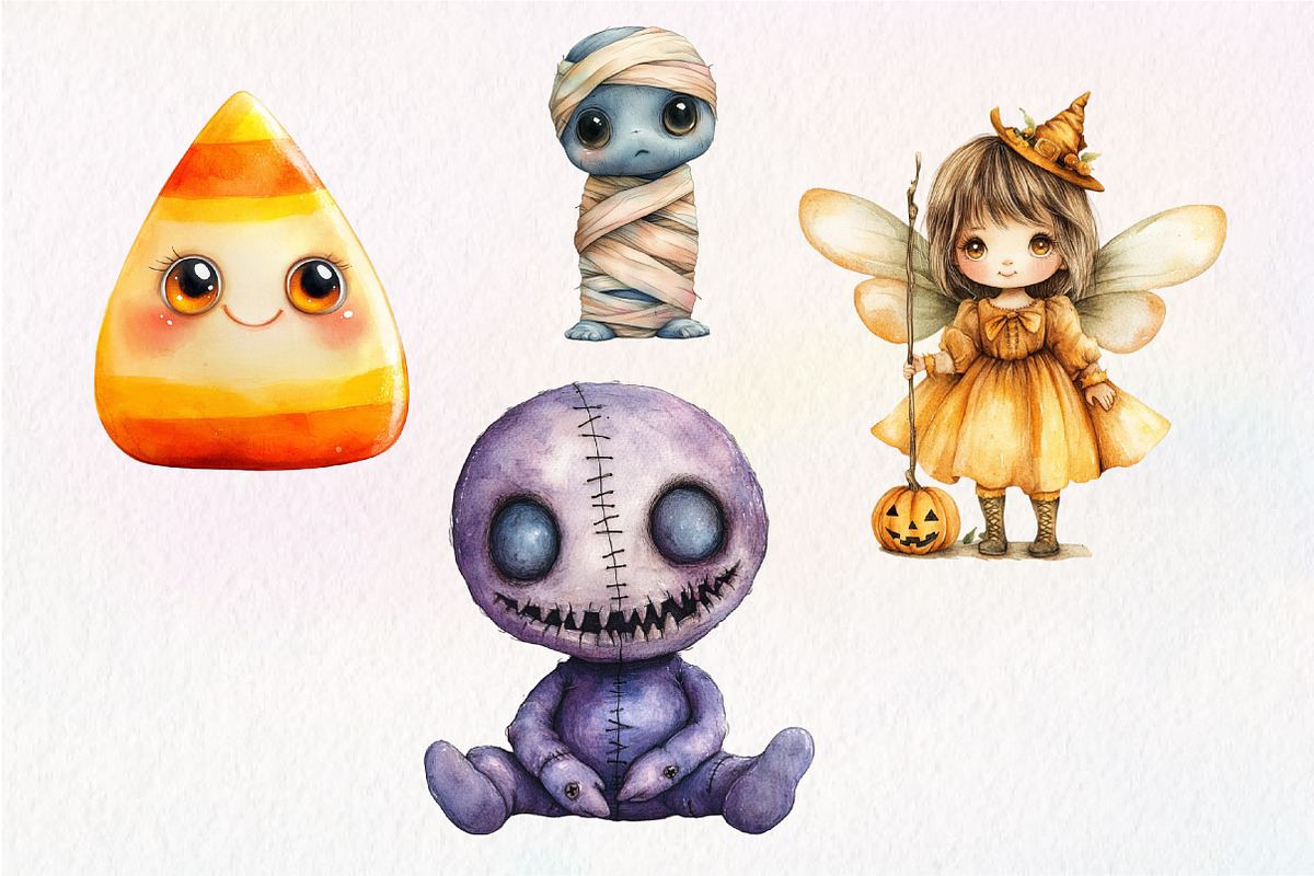 Whimsical Halloween Doll Sublimation, an Illustration by Dream Creation (Photo 7 of 7)