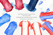 Watercolour football shirt 2 color, a Person Illustration by Corner Croft (Thumbnail 1 of 6)