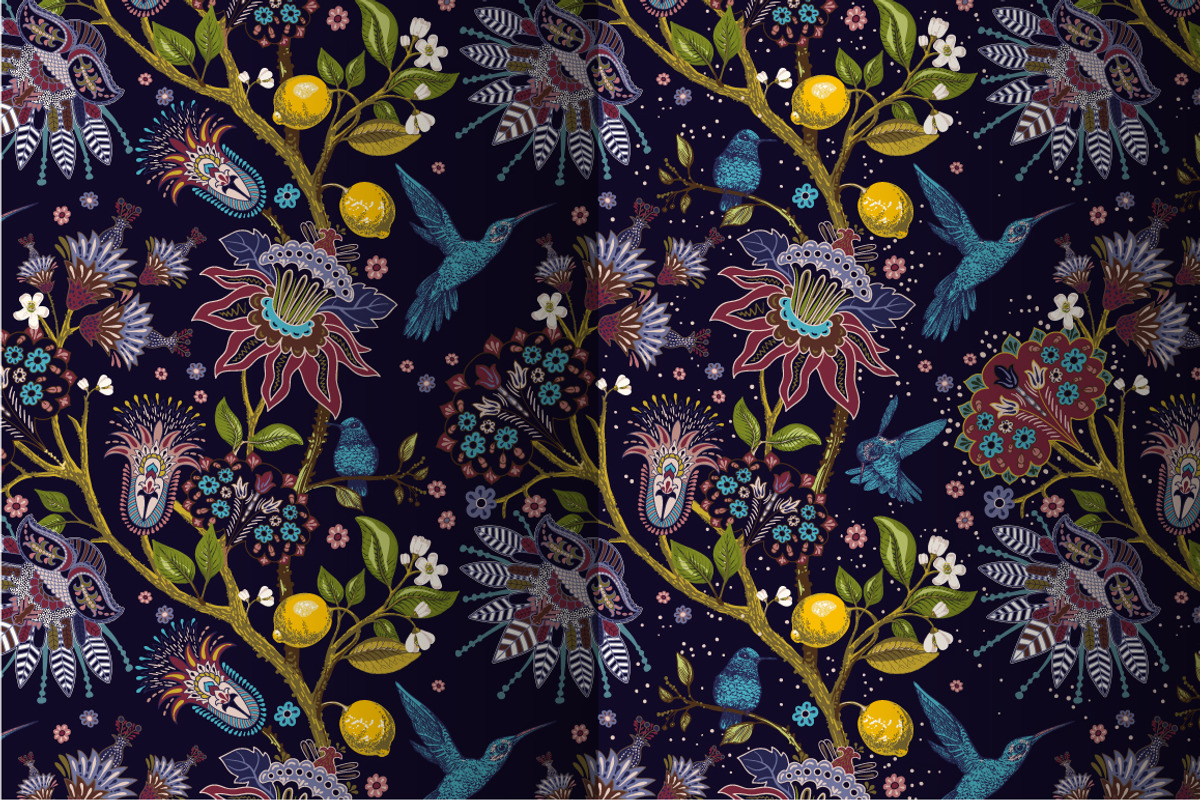 2 Fantasric Floral Patterns, a Pattern Graphic by Sunny_Lion (Photo 1 of 3)