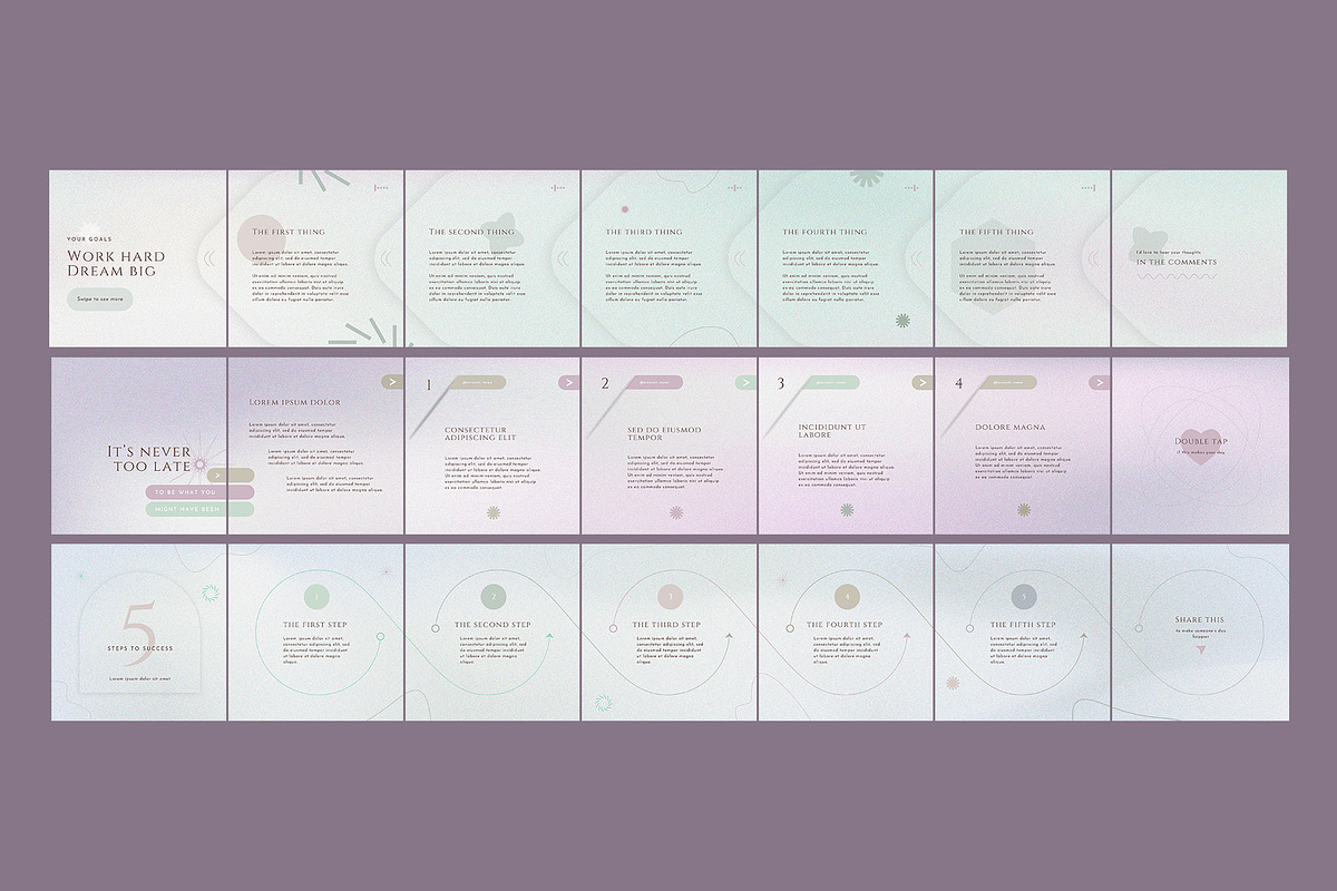 Grainy gradient Instagram templates, a Social Media Template by Elady (Photo 7 of 11)