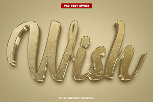 Wish 3D editable text effect, a Layer Style Add-On by Hello Muh