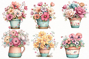 Whimsical Spring Flower pot Clipart, an Illustration by Designworld (Thumbnail 4 of 8)