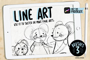 Line Art - Brushes for procreate, a Brush Add-On by Eliza Moreno Illustration (Thumbnail 1 of 2)