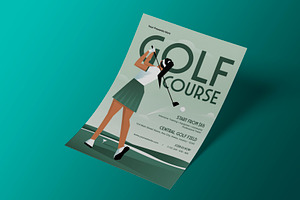 Golf Course Flyer Art Deco