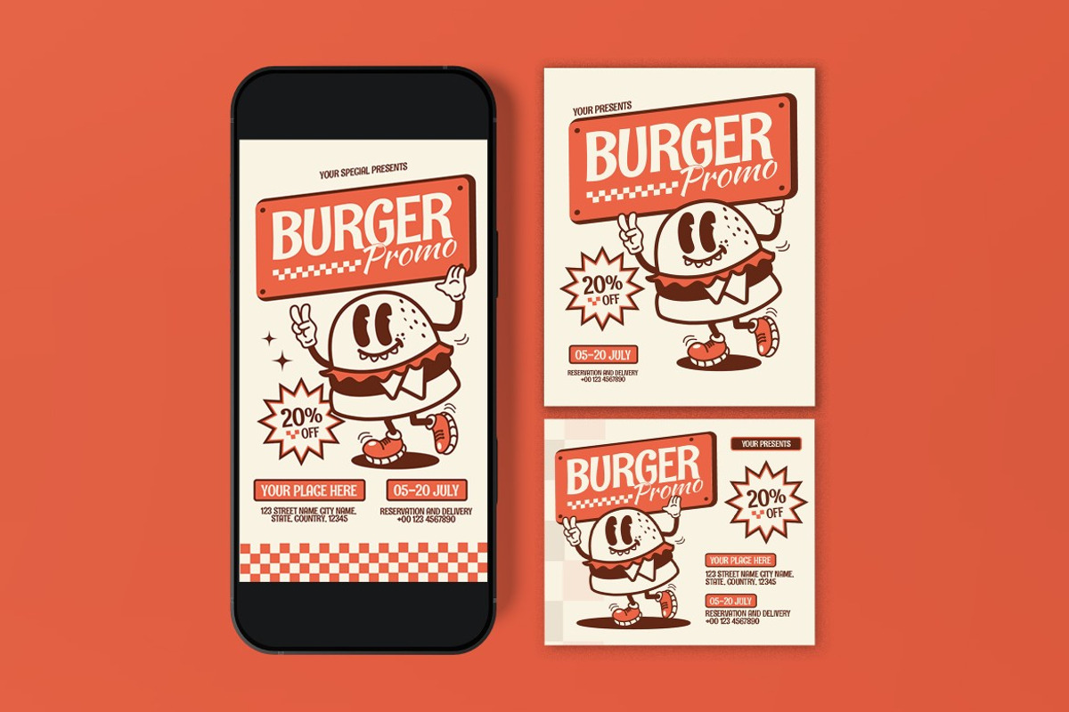 Burger Promo Flyer, a Flyer Template by graphicook (Photo 3 of 3)