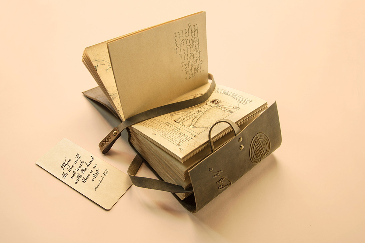 12 Vintage Notebook Mock-ups, a Books & Magazine Mockup by ItemBridge (Photo 2 of 4)