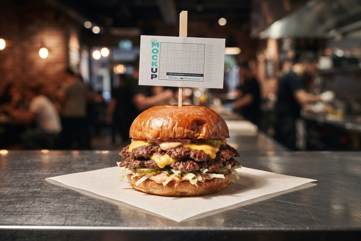 Burger Branding Mockups Collection, an Advertising Mockup by Luuqas Design (Photo 3 of 4)