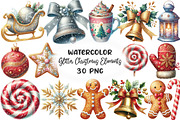 Glitter Christmas Elements Sublimati, an Illustration by CraftArtStudio (Thumbnail 1 of 6)