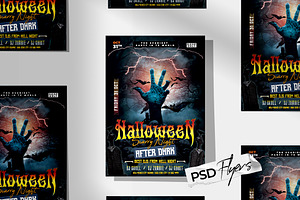 Halloween Scary Night Flyer PSD