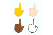 Backhand index pointing up icon, an Emoji Icon by Yayasya (Thumbnail 1 of 3)