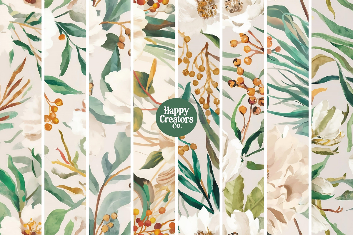 Softly Spoken Digital Paper Pack, a Pattern Graphic by Happy Creators Co. (Photo 2 of 7)