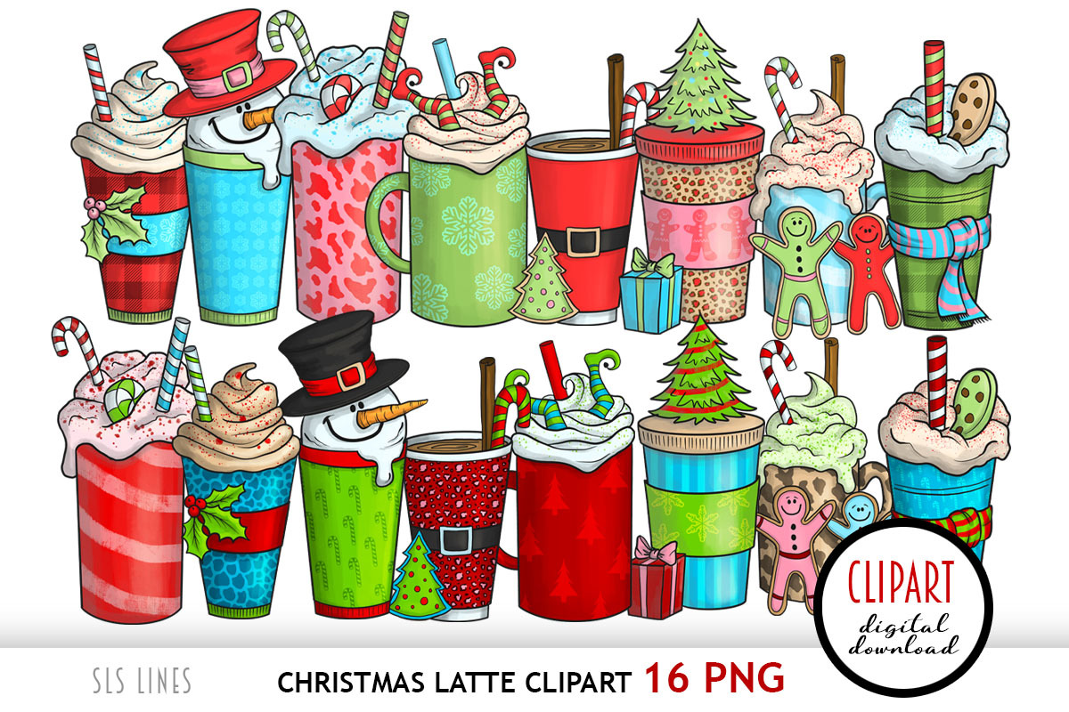 Christmas Latte Clipart - Coffee PNG, a Food Illustration by SLS Lines (Photo 5 of 6)