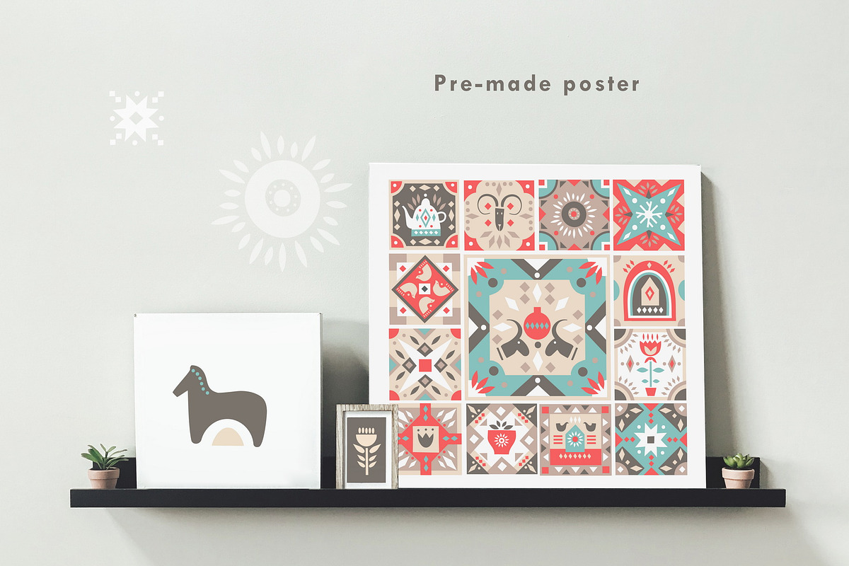 Folk Tile - Graphic Collection, a Decorative Illustration by Struvictory.art (Photo 7 of 9)