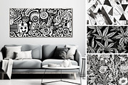 48 seamless black mix modern pattern, a Pattern Graphic by ARTOZEN DIGITAL (Thumbnail 3 of 15)